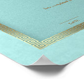 Poster Diplôme de grade Certificat Clefs grecques Cadre O (Coin)