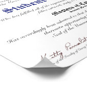 Poster Diplôme de la CCLU - Sceau de marine - Portrait de (Coin)