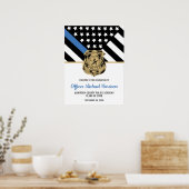 Poster Diplômé de la police Thin Blue Line Exécutif de la (Cuisine)