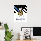 Poster Diplômé de la police Thin Blue Line Exécutif de la (Bureau à domicile)