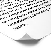 Poster Diplômé de l'école de Divinité (Coin)