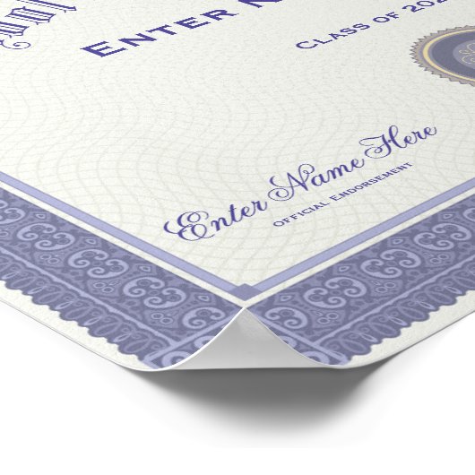 Poster Diplôme de l'école de hard Knocks (Coin)