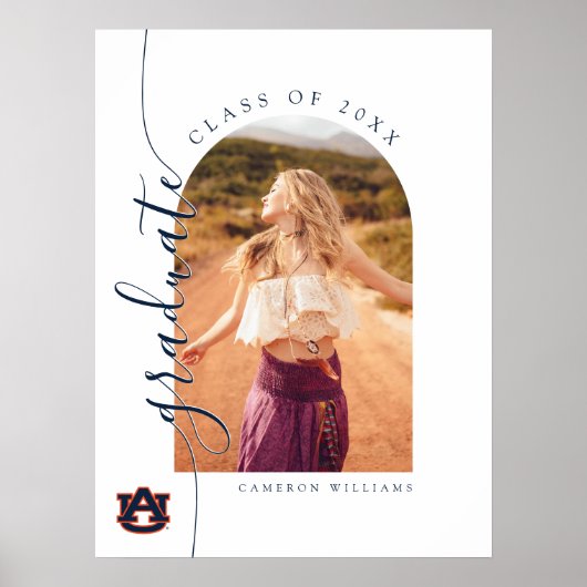Poster Diplôme de l'Université d'Auburn | Auburn Tigers (Devant)