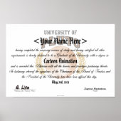 Poster Diplôme de l'Université de Pluto (Devant)
