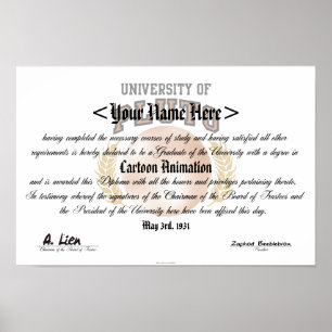 Poster Diplôme de l'Université de Pluto