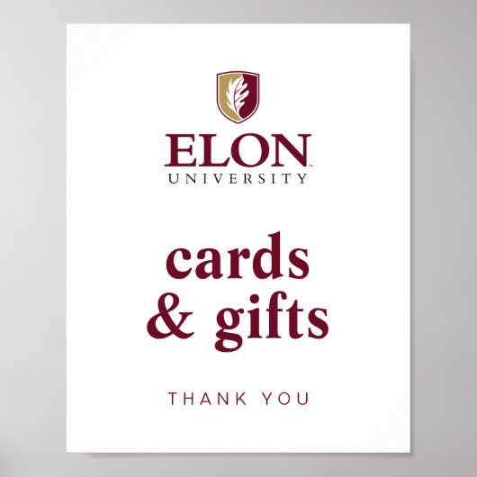 Poster Diplôme de l'Université Elon (Devant)