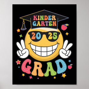 Poster Diplômé de maternelle groovy Joyeuse remise des di
