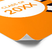 Poster Diplôme de photo de cadre courbe orange (Coin)