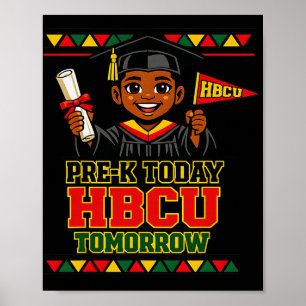 Poster Diplômé de Prek Today Hbcu 2026 Famille Papa Maman