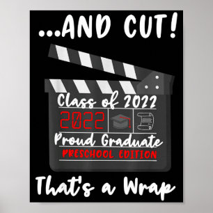 Poster Diplômé d'école maternelle fier drôle pré-maternel