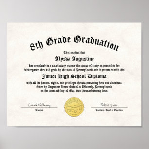 Poster Diplôme d'études à domicile de 5e année