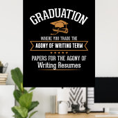 Poster Diplôme d'études où vous travaillez (Bureau à domicile)