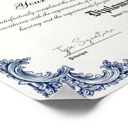 Poster Diplôme d'études secondaires, certificat GED (Coin)