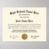 Poster Diplôme d'études secondaires, école d'accueil, Équ (Devant)