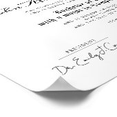 Poster Diplôme d'études supérieures en noir et blanc simp (Coin)