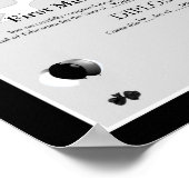 Poster Diplôme d'études supérieures noir et blanc (Coin)
