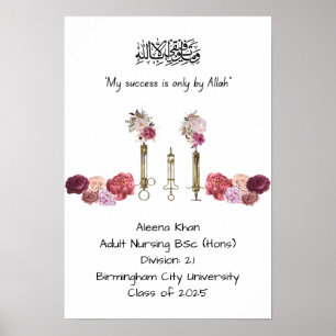 Poster Diplôme d'infirmière diplômée