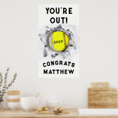 Poster Diplôme du joueur de softball (Cuisine)