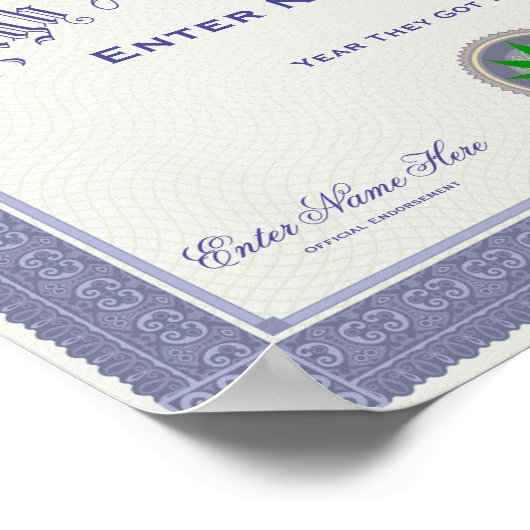 Poster Diplôme Funny High School (Coin)