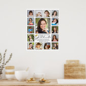 Poster Diplômé manuscrit Script 15 Photo Collage (Cuisine)