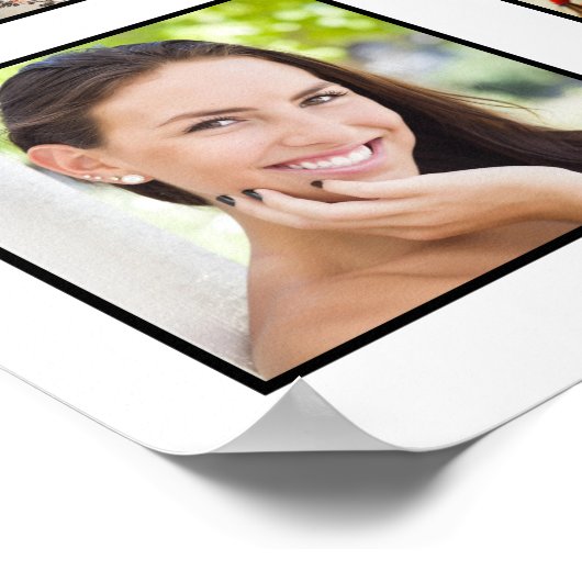 Poster Diplômé manuscrit Script 15 Photo Collage (Coin)