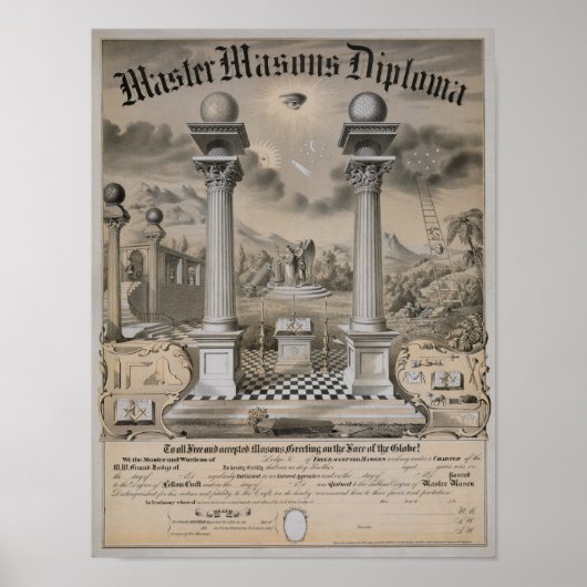Poster Diplôme Master Mason (Devant)