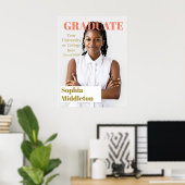 Poster Diplôme Moderne Diplômé Titre Photo Poste (Bureau à domicile)