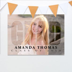 Poster Diplômé Moderne Photo Minimaliste Typographie Grad