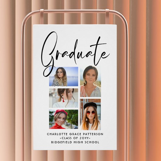 Poster Diplôme Multi Photo Élégant