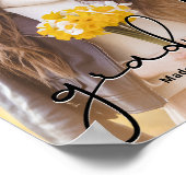 Poster Diplôme photo de script manuscrit moderne (Coin)