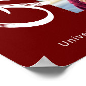 Poster Diplômé Rouge 3 Photo Gras Arche Script Minimalist (Coin)