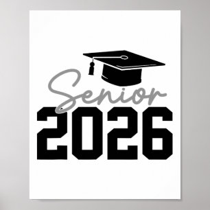 Poster Diplômé senior 2026 Promotion 2026 Cl De 2026 Pour