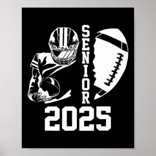 Poster Diplômé Senior Cl De 2025 Diplômé Football América