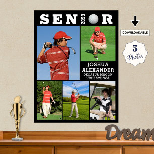 Poster Diplôme supérieur de golf 5 photo Collage