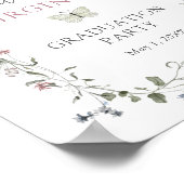 Poster Diplômée Fleur Sauvage Pastel (Coin)