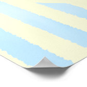 Poster Diplômée Fraîchement Lemon Rayure Bleue (Coin)