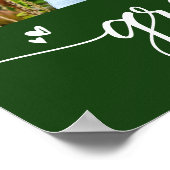 Poster Diplômée verte 4 Script photo Cœur Moderne Fille (Coin)