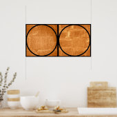 Poster Diptyque Hiéroglyphique égyptien (Cuisine)