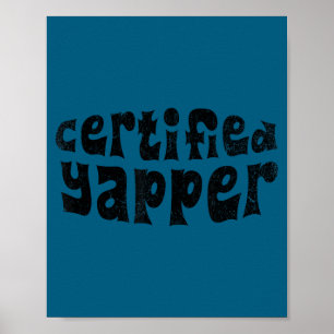 Poster Dire de mème drôle certifié yapper rétro vintage
