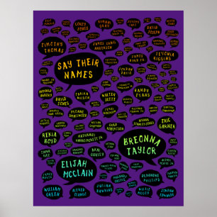 Poster dire leurs noms arc-en-ciel