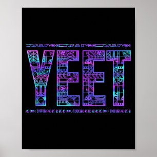 Poster Dire tribal vintage drôle disant mème argot femmes