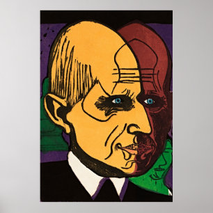 Poster Directeur de Dr Bauer - Retro Expressionist Art Pr