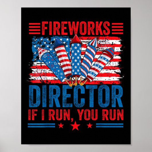 Poster Directeur de Feux d'Artifice - Je Cours Vous Coure (Devant)