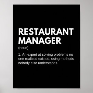 Poster Directeur de restaurant Définition drôle