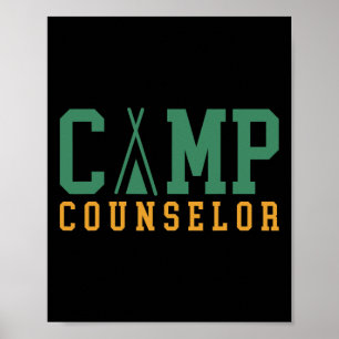 Poster Directeur du personnel d'animateur de camp d'été d