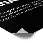 Poster Directeur général Définition amusante (Coin)