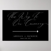 Poster Direction de la cérémonie de mariage en écriture m (Devant)