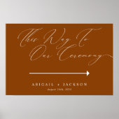 Poster Direction de la cérémonie de mariage en écriture m (Devant)