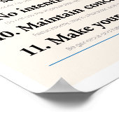 Poster Directives sur l'improvisation en classe (Coin)