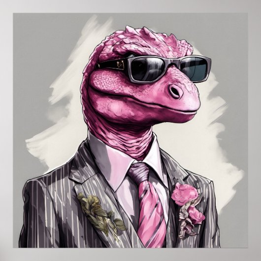 Poster Directorsaurus rex Dinosaur Art Imprimer (Devant)